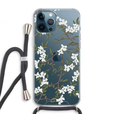 Blossoming spring: iPhone 12 Pro Max Transparant Hoesje met koord