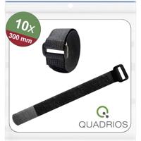 Quadrios 25CA572 Klittenband kabelbinder Om te bundelen Haak- en lusdeel (l x b) 300 mm x 20 mm Zwart 10 stuk(s)