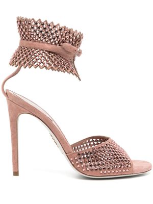 René Caovilla sandales à ornements en cristal 110 mm - Rose