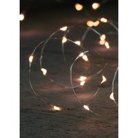 Anna Collection lichtdraad - zilver - met 40 leds - warm wit - 200 cm   -