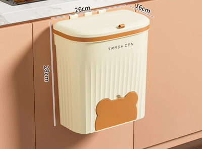 EcoBin Keuken & Badkamer Wandprullenbak - 8.5L / 12L Met Deksel