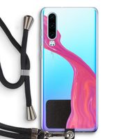 Paarse stroom: Huawei P30 Transparant Hoesje met koord