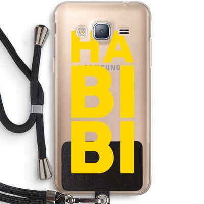 Habibi Blue: Samsung Galaxy J3 (2016) Transparant Hoesje met koord