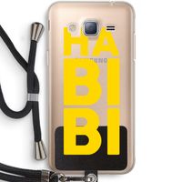 Habibi Blue: Samsung Galaxy J3 (2016) Transparant Hoesje met koord