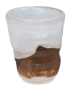 Handgemaakte Keramische Beker - Wit/Bruin - 10.2 x 11.7cm 480ml