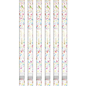 Party confetti shooters - 6x - confettikanon - gekleurd - papier - 80cm