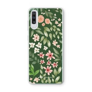 Botanical green sweet flower heaven: Samsung Galaxy A70 Transparant Hoesje