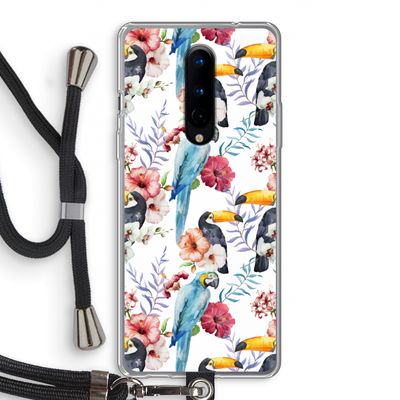 Bloemen tukan: OnePlus 8 Transparant Hoesje met koord