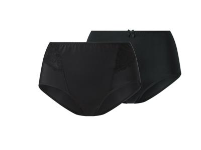 esmara 2 Corrigerende dames onderbroeken (Zwart, XL (48/50))