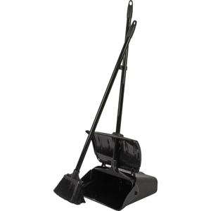 Talen Tools Luxe stoffer en blik set - steel en automatische opvangblik - zwart - 108 x 34 x 18 cm