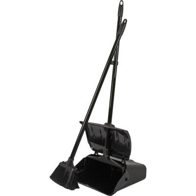 Talen Tools Luxe stoffer en blik set - steel en automatische opvangblik - zwart - 108 x 34 x 18 cm