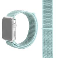 Eenvoudige mode nylon horlogebandje voor Apple Watch serie 5 & 4 44mm/3 & 2 & 1 42mm met Magic stick (grijs groen)