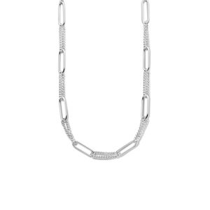 Ketting Paperclip-Gourmet zilver 7,2 mm 42 + 3 cm