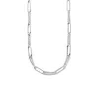 Ketting Paperclip-Gourmet zilver 7,2 mm 42 + 3 cm