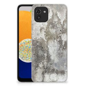 Samsung Galaxy A03 TPU Siliconen Hoesje Beton Print