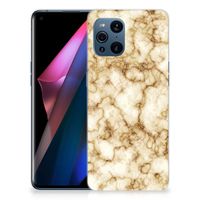 OPPO Find X3 | X3 Pro TPU Siliconen Hoesje Marmer Goud - thumbnail