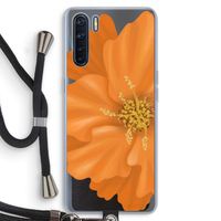 Orange Ellila flower: Oppo A91 Transparant Hoesje met koord