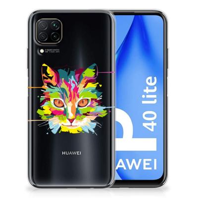 Huawei P40 Lite Telefoonhoesje met Naam Cat Color Huawei P40 Lite Telefoonhoesje met Naam Cat Color