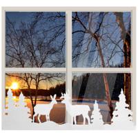 sneeuwranden -2x - winter - wit - 100 x 25 cm- polyester sneeuwversiering - raamdecoratie