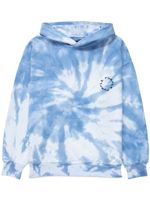 Purple Brand hoodie tie-dye à logo imprimé - Bleu