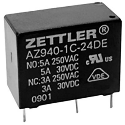 Zettler Electronics AZ940-1AB-12DS Printrelais 12 V/DC 10 A 1x NO 1 stuk(s)