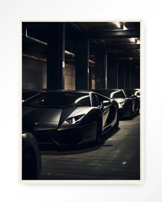 Urban Cotton Wandkleed 'Luxury Drive' 110 x 145cm in Floating Frame - off white