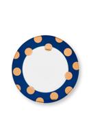 Pip Studio Set/2 Borden Dot Delight Navy/Goud 23cm