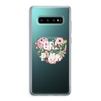 GRL PWR Flower: Samsung Galaxy S10 Plus Transparant Hoesje
