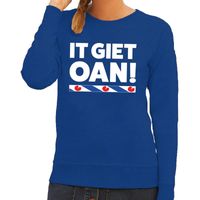 Blauwe trui / sweater Friesland It Giet Oan dames