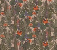Decoprint Herbarium Fotobehang met grote bladeren en bloemen - HED27290