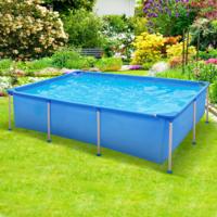 Opzetzwembad Rechthoekig Zwembad met Filterpomp Tuinzwembad Tuinpool Blauw