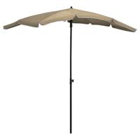 VidaXL Parasol met paal 200x130 cm taupe VidaXL Parasol met paal 200x130 cm taupe