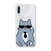 Cool cat: Samsung Galaxy A70 Transparant Hoesje