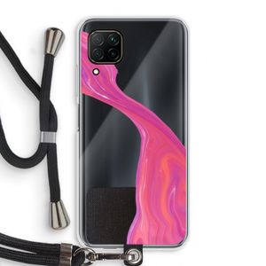 Paarse stroom: Huawei P40 Lite Transparant Hoesje met koord