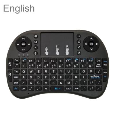 Ondersteuning taal: Engels i8 Air Mouse draadloos toetsenbord met touchpad voor Android TV Box & Smart TV & PC Tablet & Xbox360 & PS3 & HTPC/IPTV