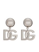 Dolce & Gabbana boucles d'oreilles pendantes à logo DG - Argent