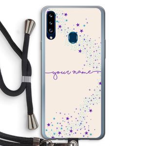Sterren: Samsung Galaxy A20s Transparant Hoesje met koord