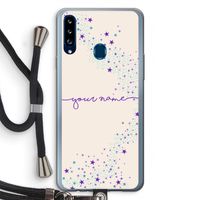 Sterren: Samsung Galaxy A20s Transparant Hoesje met koord