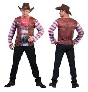 Cowboy shirt met 3D print