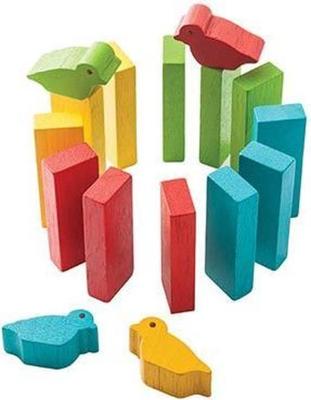 Oku Plan toys houten bird tower 16-delig