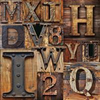 3d-effect behang letters