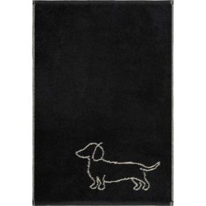Cawö Cawo We love Dogs gemustert 6248 Handdoek 50x100 schwarz/beige