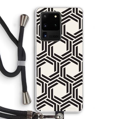 Geometrisch patroon: Samsung Galaxy S20 Ultra Transparant Hoesje met koord