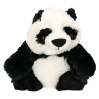 Ravensden Pluche knuffel panda - zwart/wit - 30 cm - pandaberen