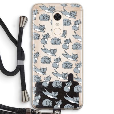 Poezen: Xiaomi Redmi 5 Transparant Hoesje met koord