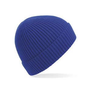 Ribbed beanie wintermuts in het kobalt blauw   -