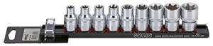 Doppenset 1/2", TX-E 9-dlg. op rail 300902