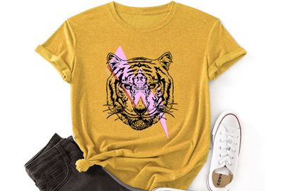 T-shirt met tijgeropdruk