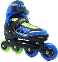 Move inline skates Fast semi softboot verstelbaar blauw/groen maat 30 33 - thumbnail