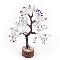 Edelsteenboom Amethist en Bergkristal (22 cm) - thumbnail